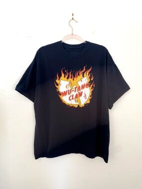 Wu-Tang Clan 2XL Black Graphic Flame Logo Short Sleeve